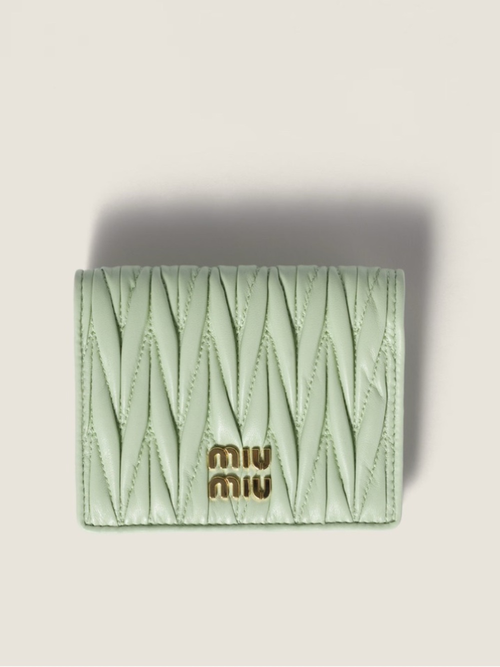 MIU MIU Small matelassé nappa leather wallet